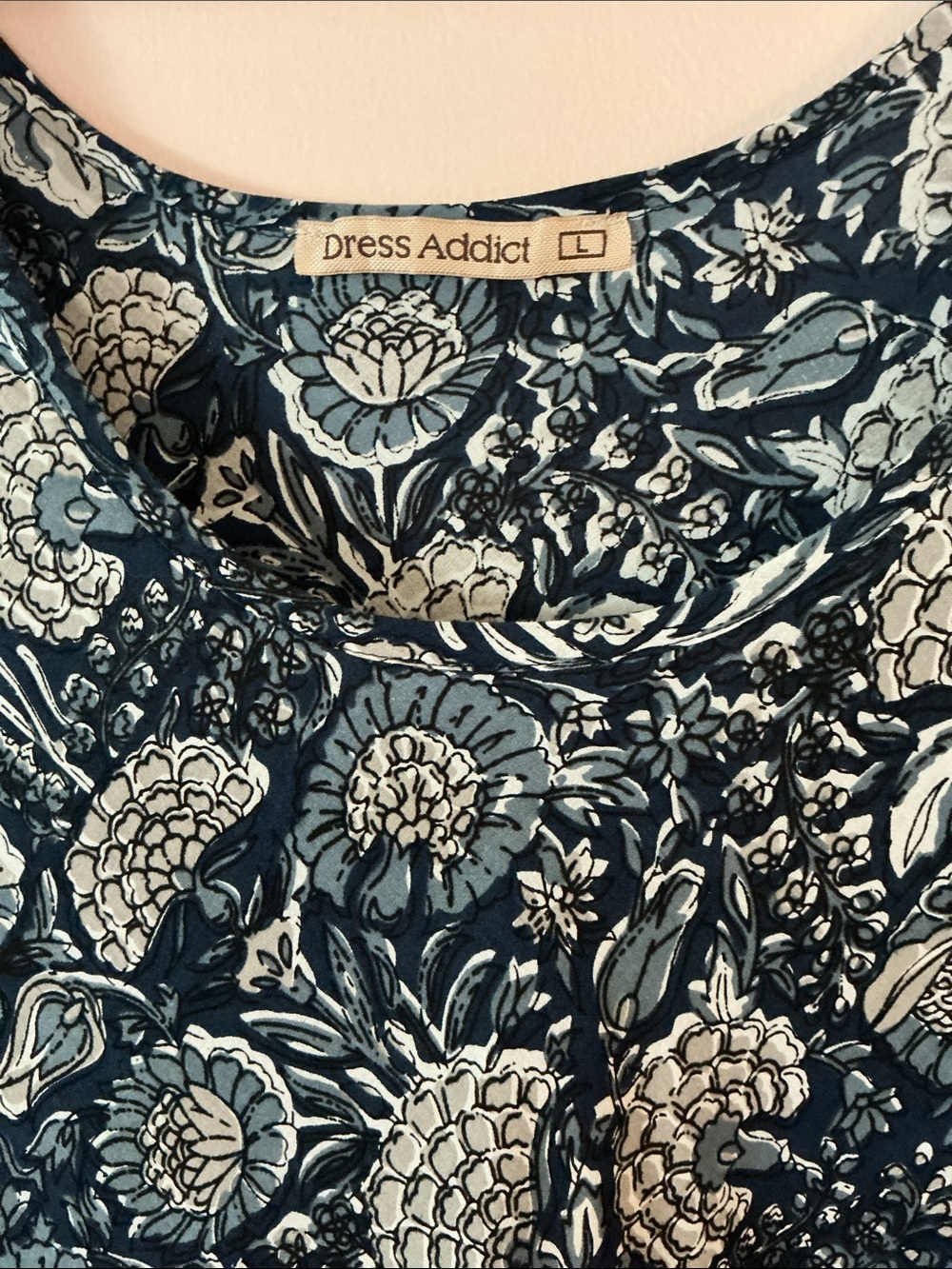 Dress Addict 100% Cotton Floral Midi Dress Large - Picture 2 of 4